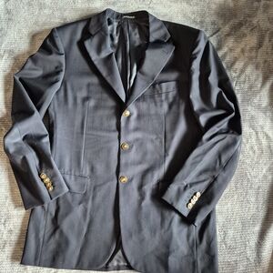 Pal Zileri Navy Blue Sport Coat with Gold Buttons